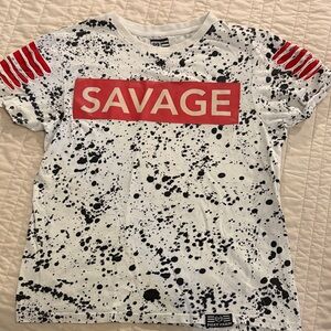 Salvage Kids Splatter Tee - Red and Black
